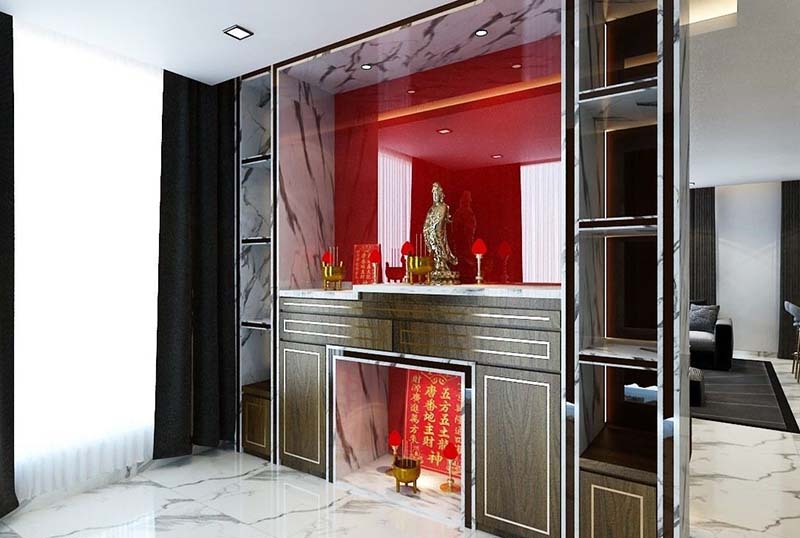 Thiết kế tủ bàn thờ ông Địa thu hút tài lộc