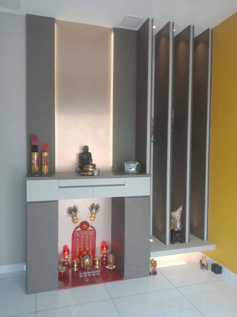 Bàn thờ ông Địa phủ Melamine phẳng mịn