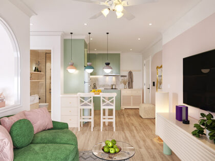 Căn hộ Tân cổ điển Pastel thanh lịch ngọt ngào