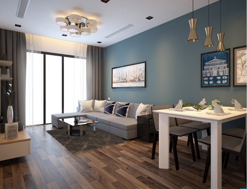 Nội thất nhà chung cư 60m2 đẹp mang phong cách hiện đại