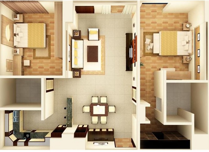 Thiết kế nội thất cho nhà ở chung cư 60m2 đẹp