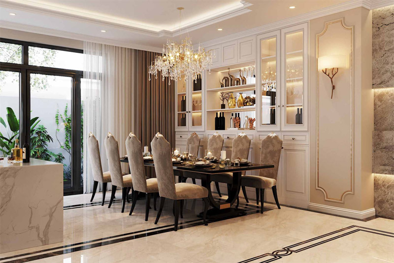 Mẫu phòng ăn Tân cổ điển 8