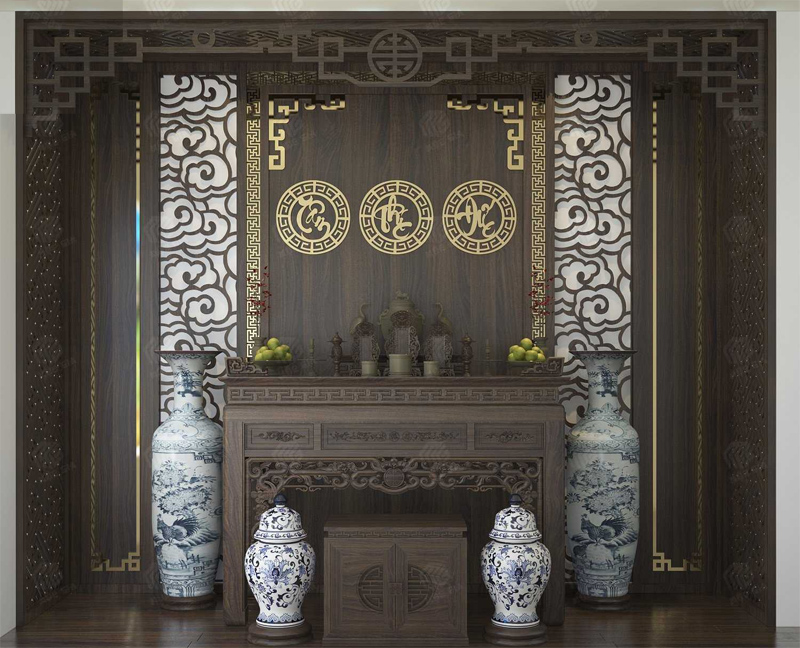 Mẫu phòng thờ Tân cổ điển 6
