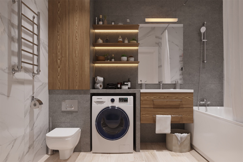 Thiết kế nhà vệ sinh cho căn hộ 2 phòng ngủ