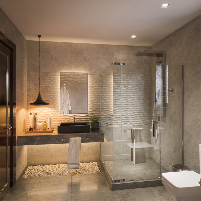 Thiết kế phòng tắm cho căn hộ 2PN