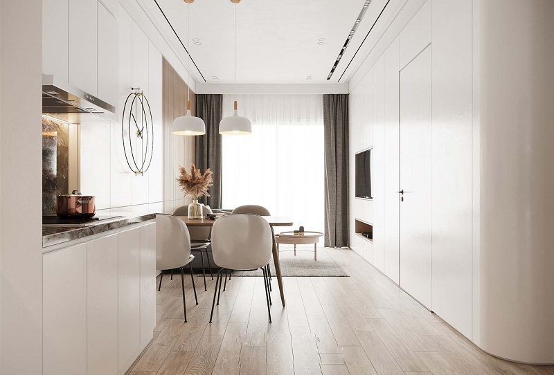 Phong cách tối giản trong cho thiết kế căn hộ 45m2