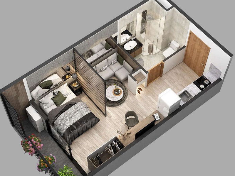 5 ý tưởng thiết kế nội thất chung cư nhỏ 40m2 tinh tế chỉ từ 70 triệu