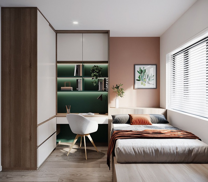 Thiết kế phòng ngủ đơn giản cho người độc thân