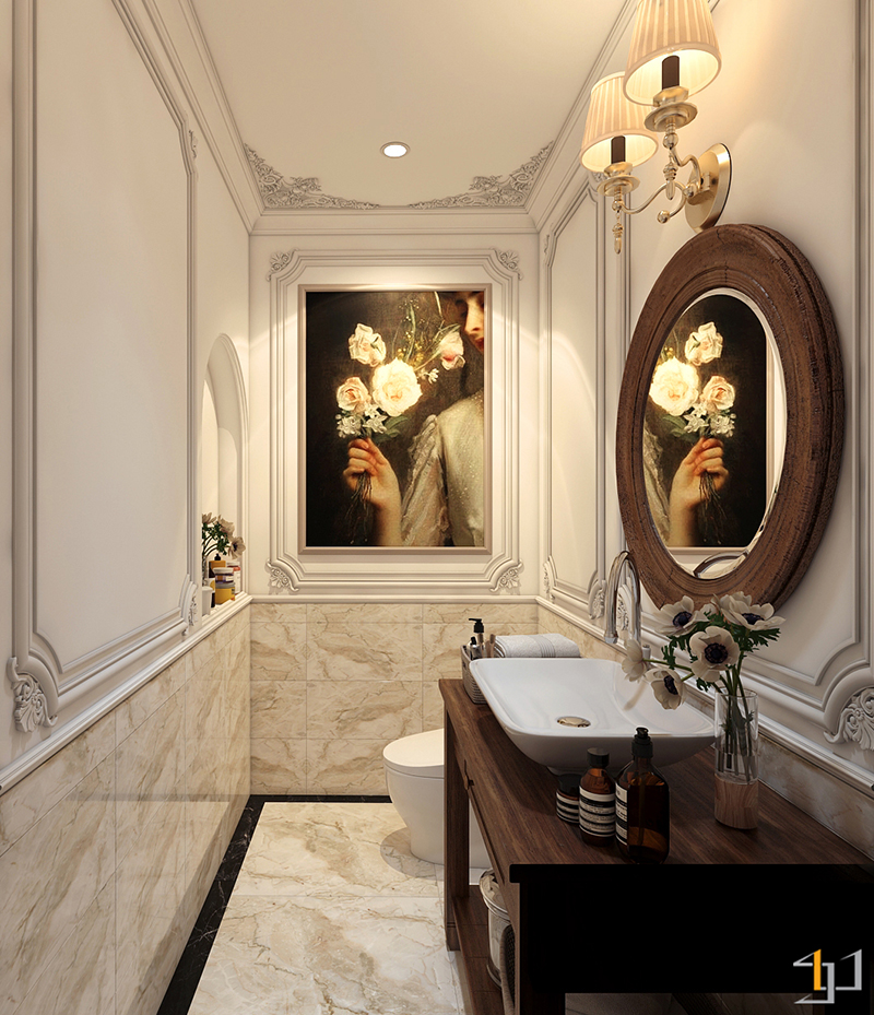 thiết kế nhà tắm phong cách cổ điển đẹp
