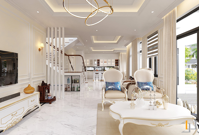 nhà phố tân cổ điển khuynh hướng hiện đại