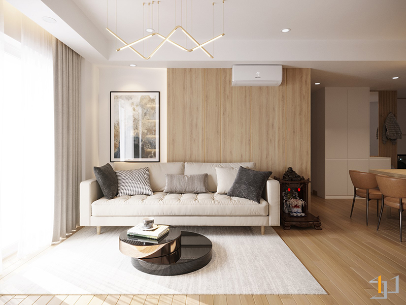 phòng khách phong cách tối giản