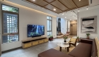 Tủ tivi cánh gỗ MDF Melamine ghép mây