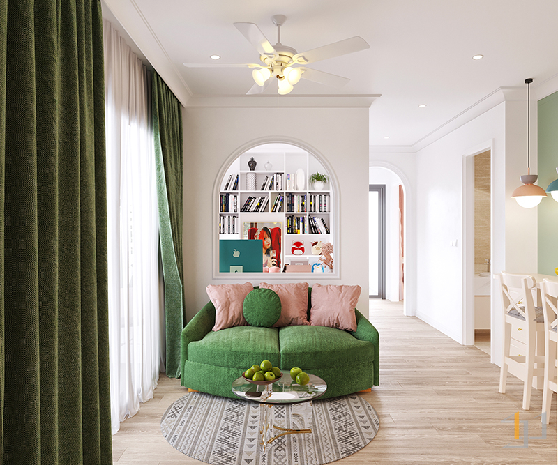 Dự án thiết kế thi công Căn hộ chung cư 2PN Vinhomes Pastel