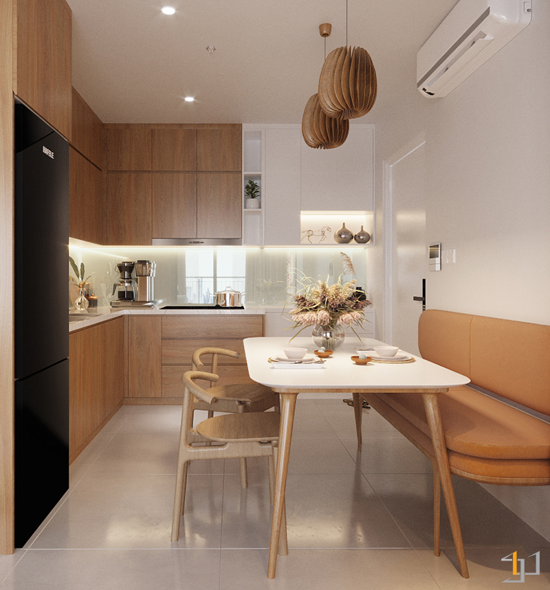 Dự án thiết kế thi công nội thất chung cư trọn gói 1PN Vinhomes Japan S-housing