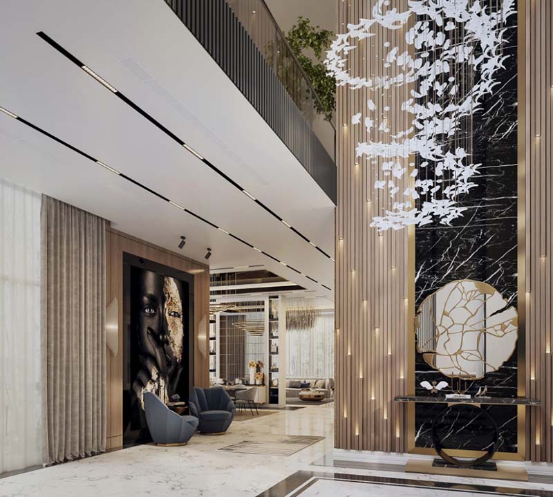Thiết kế nội thất biệt thự phong cách luxury