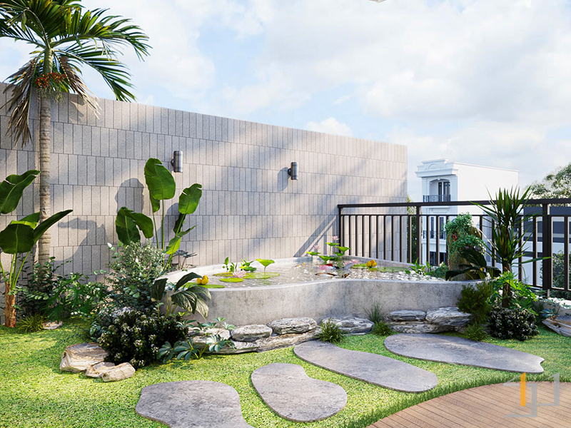 trang trí tiểu cảnh cho sân thượng