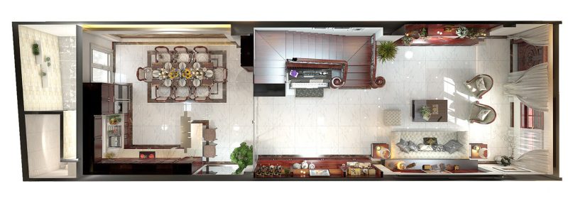 Thiết kế nội thất nhà phố 3 tầng