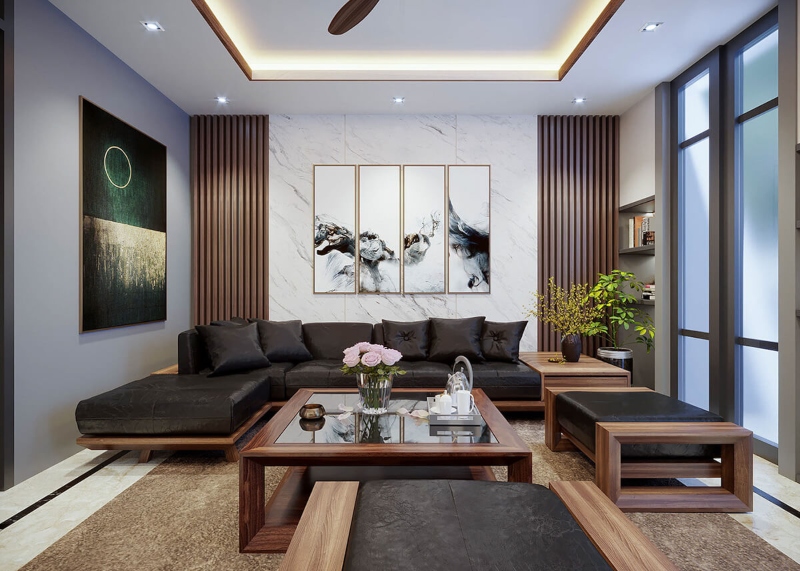 Thiết kế nội thất phòng khách nhà phố 30m2