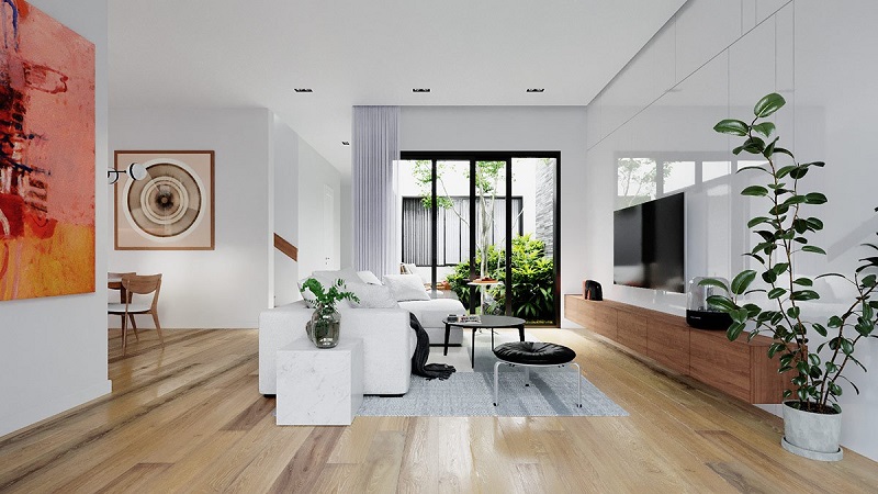 thiết nội thất nhà phố chan hòa với thiên nhiên