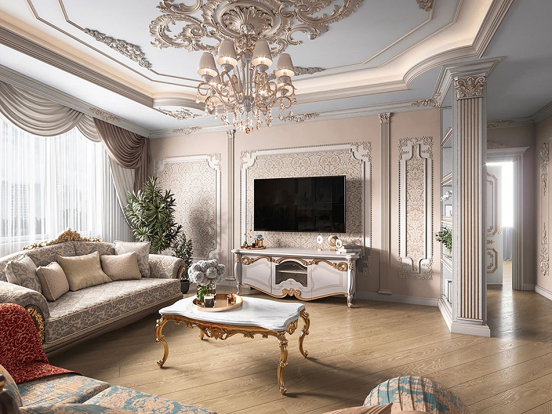Thiết kế nội thất chung cư cổ điển