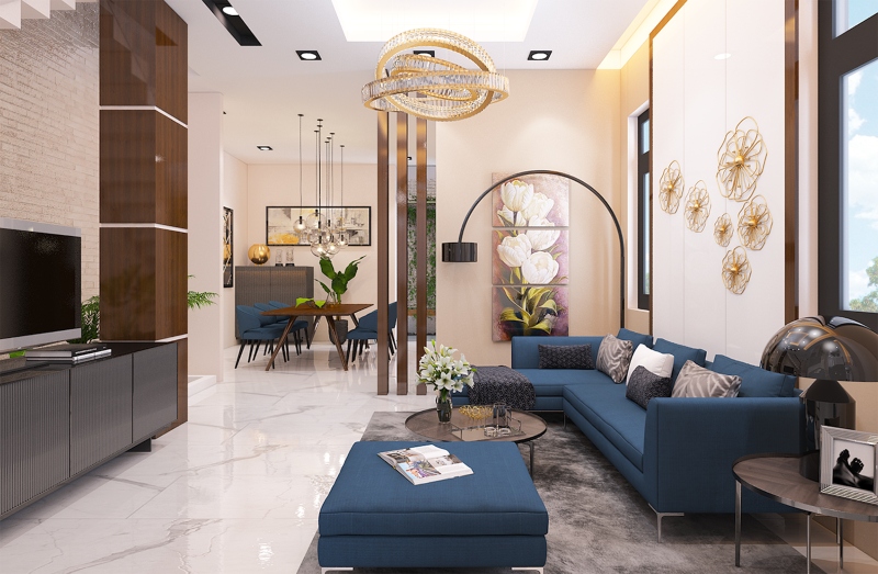 Nội thất nhà phố thiết kế theo phong cách Tân cổ điển