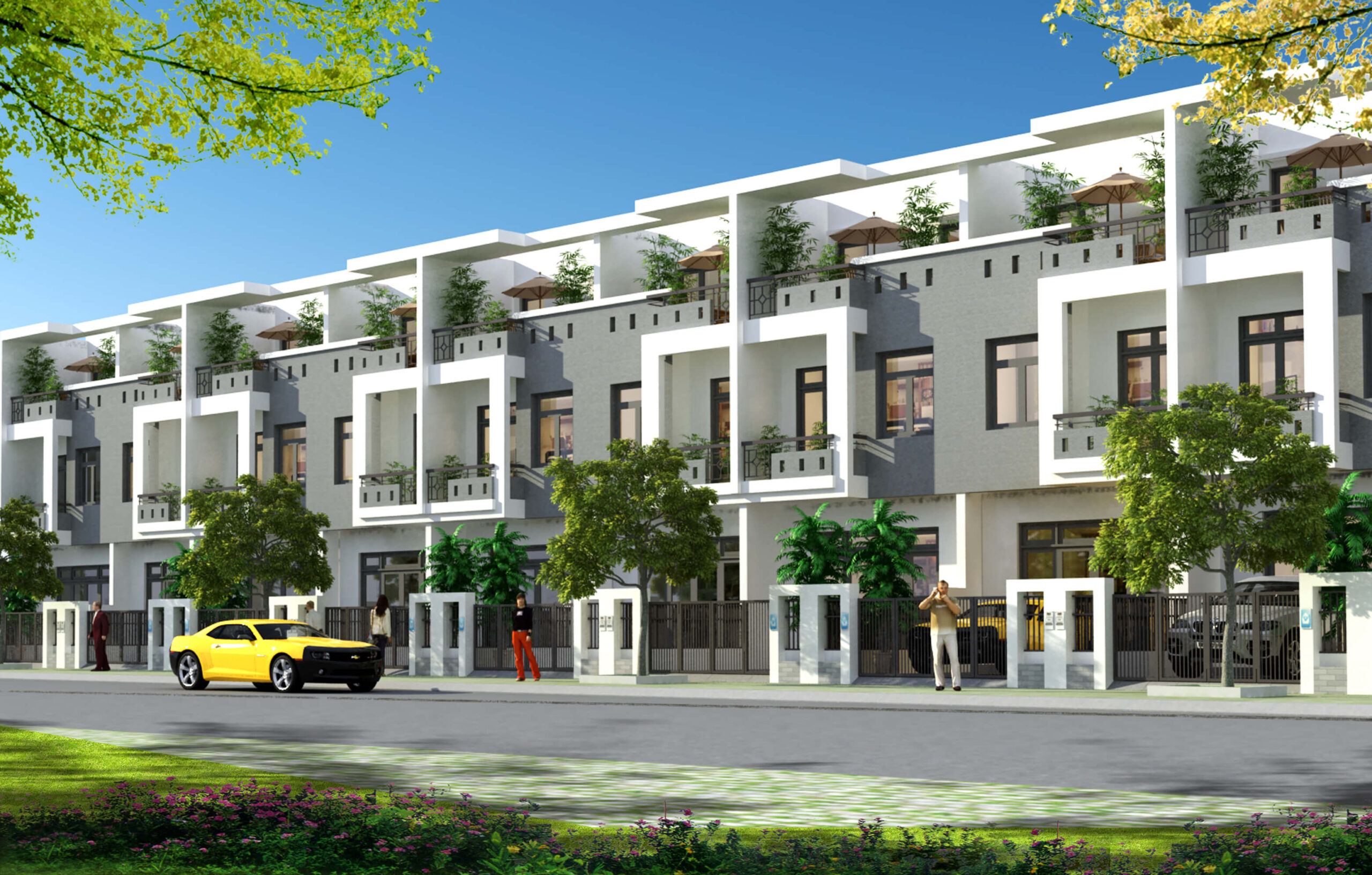 Nhà phố liền kề luôn kết hợp cùng các tổ hợp tiện ích như một thành phố thu nhỏ