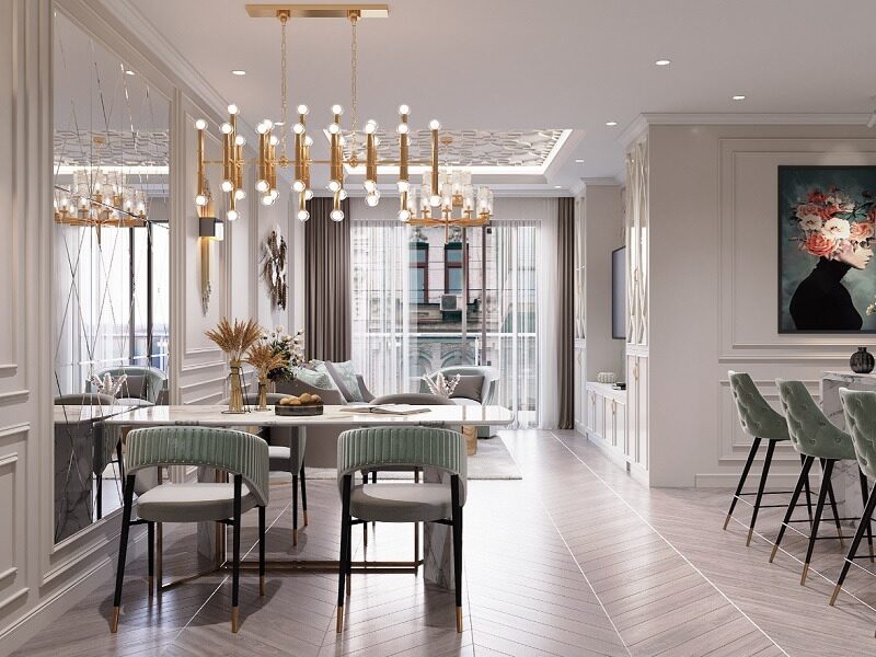 Không gian mở thoáng đãng, tràn ngập ánh sáng ấm cúng