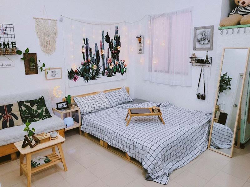 Phòng ngủ căn hộ kiểu tropical