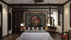 Phòng ngủ master biệt thự phong cách indochine 05
