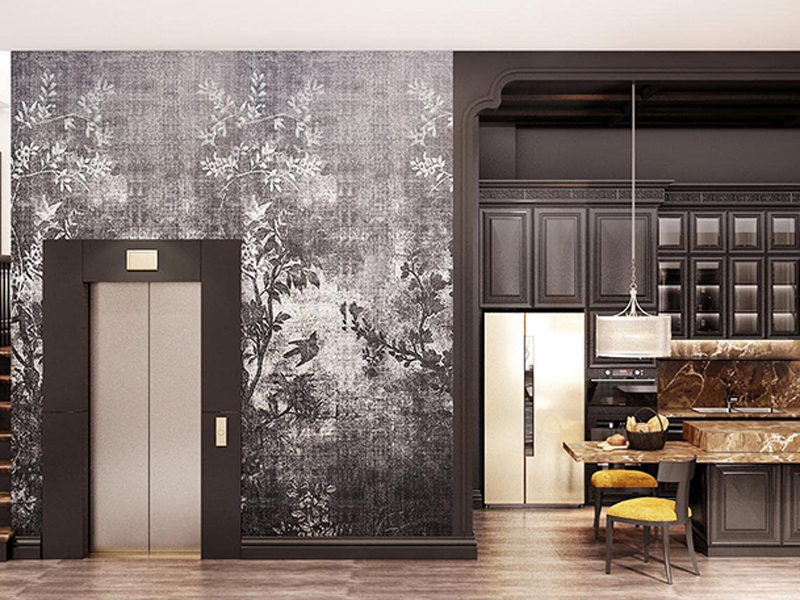 Phòng bếp nhà phố phong cách indochine 01