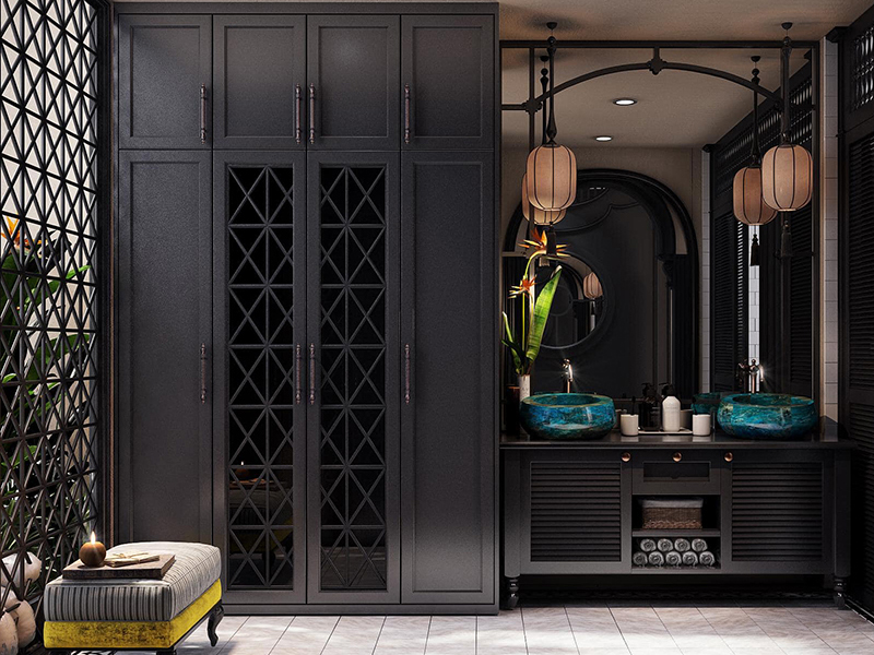 Phòng vệ sinh nhà phố phong cách indochine