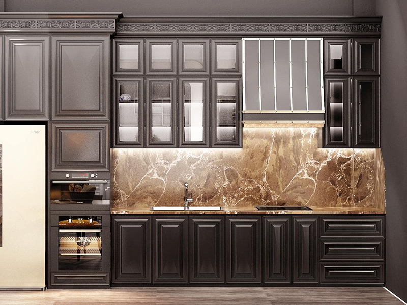 Phòng bếp nhà phố phong cách indochine