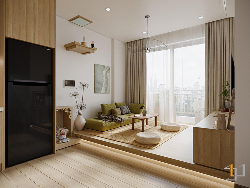 Thiết kế nội thất phòng khách đẹp cho căn hộ Vinhomes 3PN