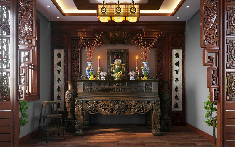 Mẫu bàn thờ cho nhà phố