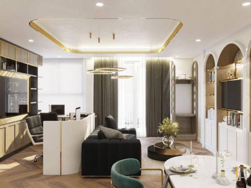 Thiết kế nội thất căn hộ chung cư Sunrise Riverside Tân cổ điển