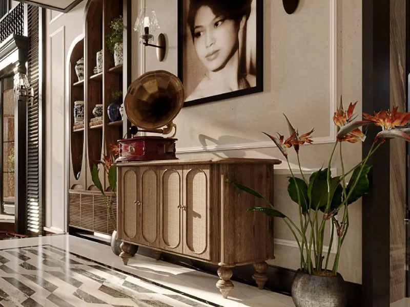 Nội thất tủ console độc đáo đậm chất Việt