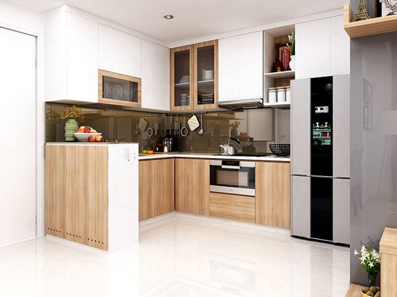 10+ Mẫu tủ bếp gỗ có Bàn Thờ Ông Táo linh thiên nhất