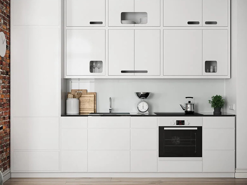 Tủ bếp chữ i với kích thước nhỏ gọn dành cho căn hộ