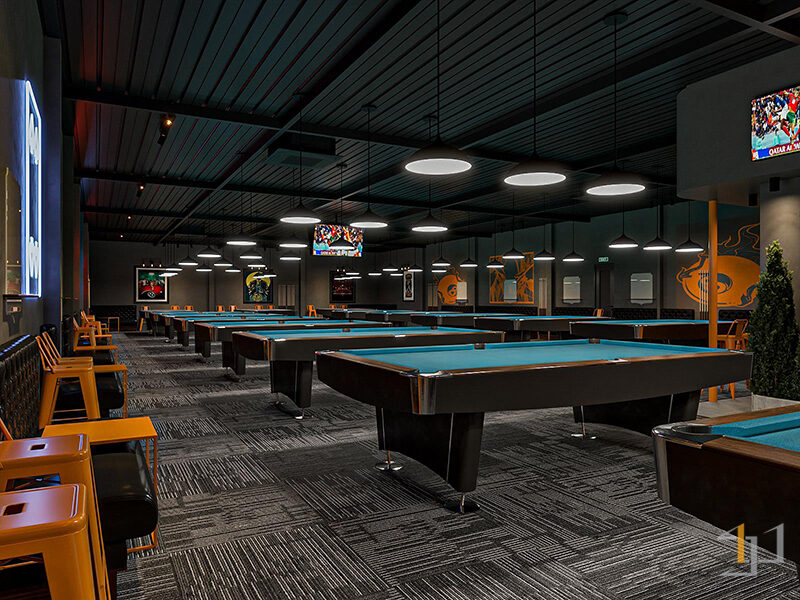 thiết kế quán billiards club quận 8