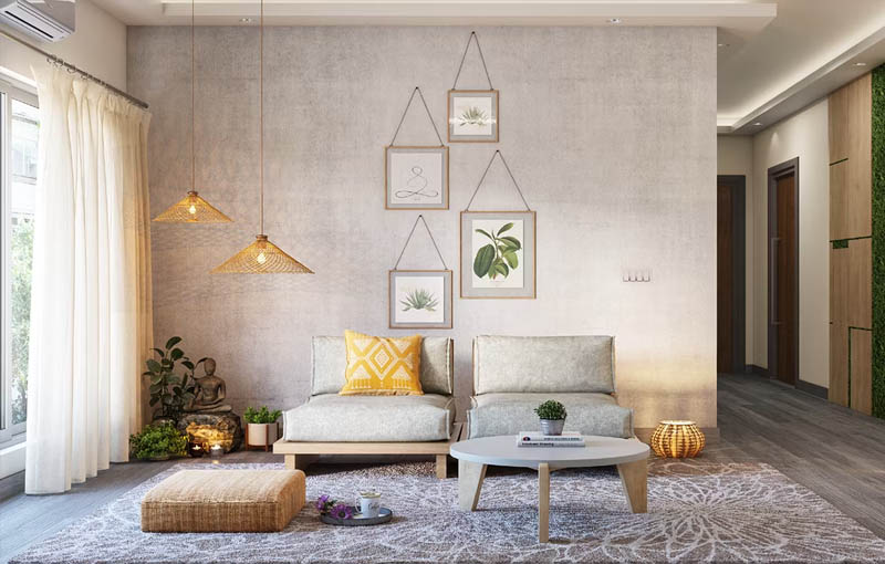 Kích thước nội thất cân xứng với tổng thể không gian