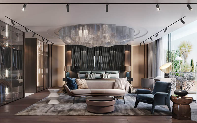 Thiết kế nội thất phòng ngủ Master trong biệt thự Vinhomes The Harmony