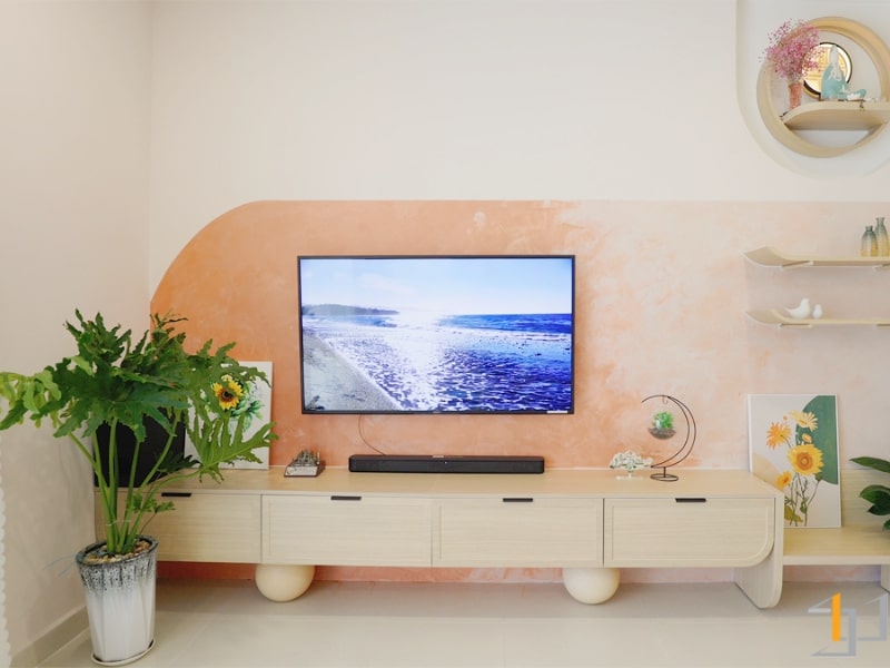 Các đường cong uyển chuyển tạo cảm giác mềm mại cho không gian