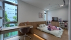 Thi công nội thất phòng ngủ bé gái trong nhà phố Japandi