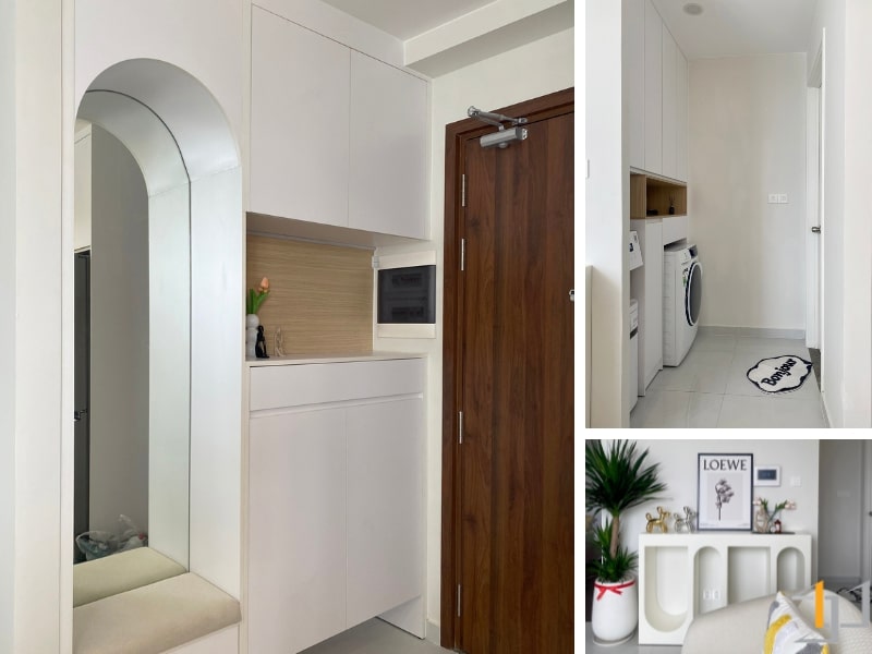 Nội thất khu vực cửa ra vào căn hộ