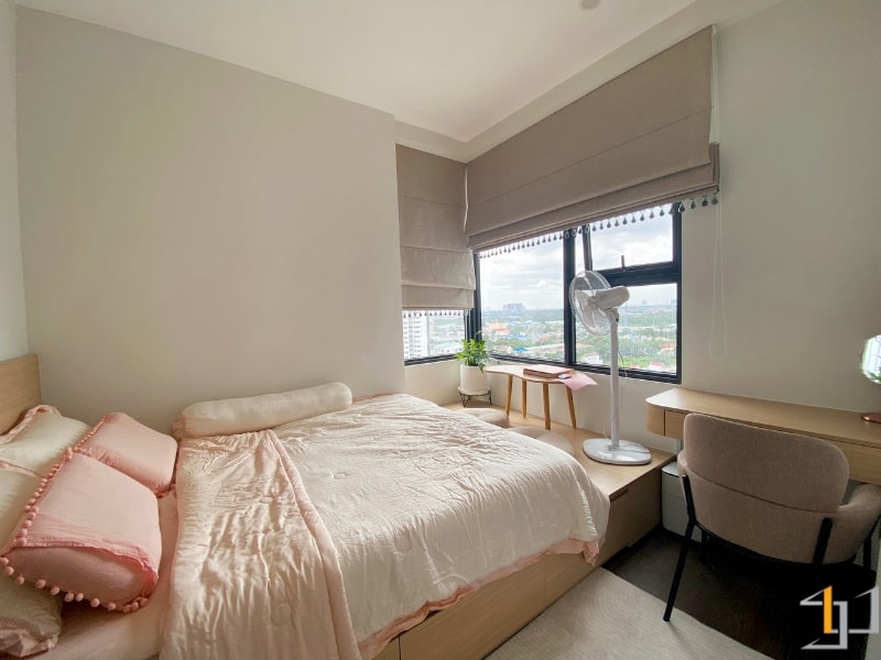 Thi công nội thất phòng ngủ căn hộ tối giản và tinh tế