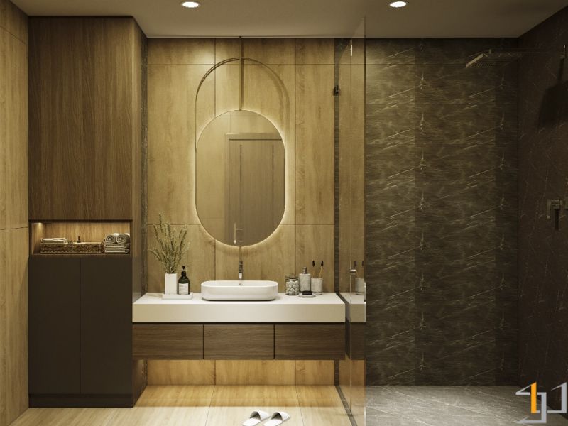 Nội thất phòng tắm biệt thự mini được thiết kế hiện đại
