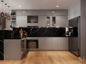 Không gian bếp tiện nghi bên trong căn hộ 120m2