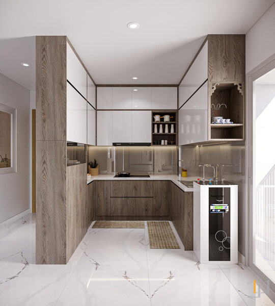 Màu sắc tủ bếp khác cho gia chủ lựa chọn
