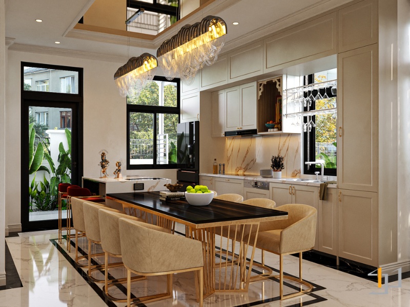 Tủ Bếp Sơn 2K đẹp - TB72 | Nội Thất S-housing