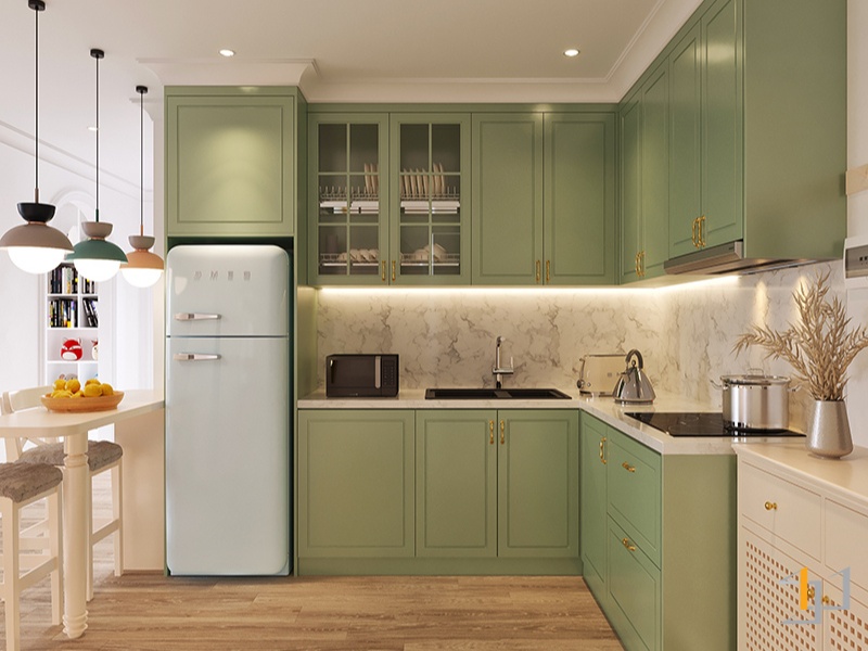 Tủ Bếp Sơn 2K đẹp - TB75 | Nội Thất S-housing